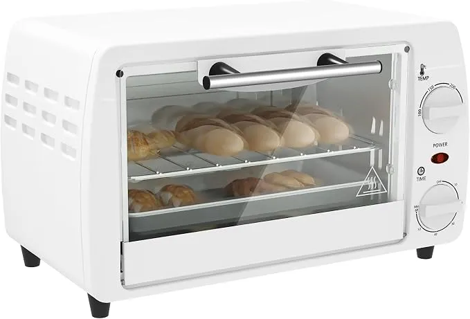 Horno Eléctrico de Sobremesa HOMCOM 10L 750W - Mini Horno Tostador Multifunción
