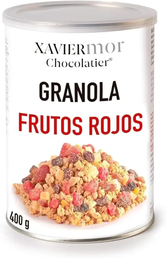 XAVIERMOR Granola de Avena Crujiente con Frutos Rojos 400g