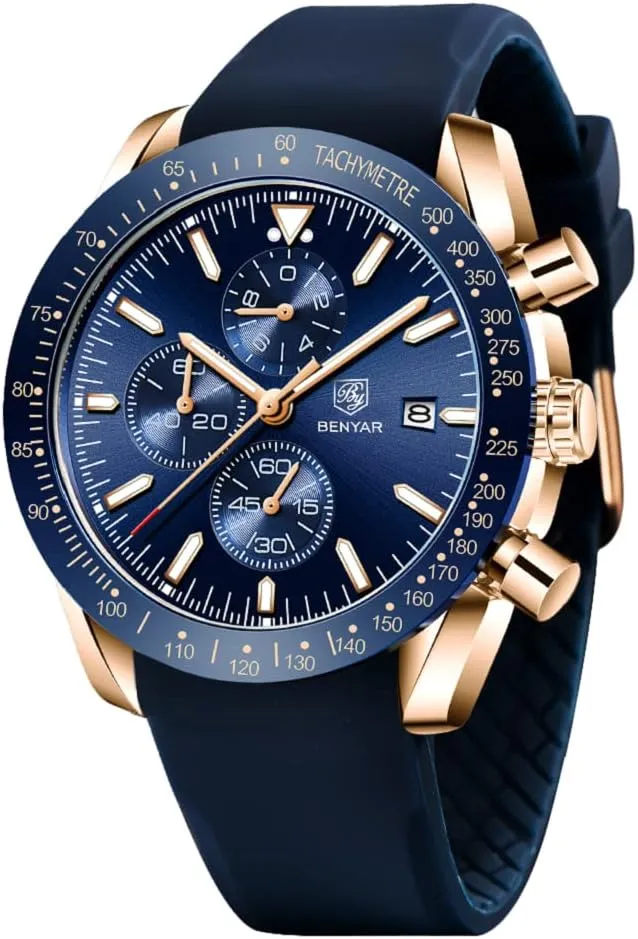 BENYAR Reloj de Hombre Analógico con Cronógrafo, Impermeable y Luminoso