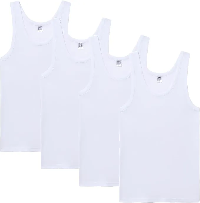 Pack 4 Camisetas Tirantes Algodón 100% Abanderado Línea Original Hombre