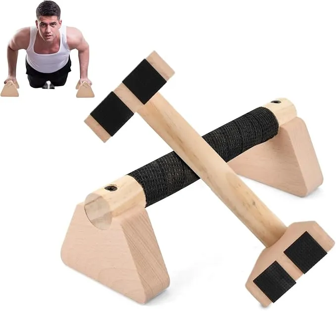 Daelesr 2 Barras Paralelas de Calistenia Madera 25cm