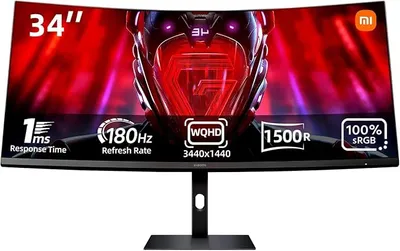 XIAOMI Curved Gaming Monitor G34WQi - Monitor Gaming de 34" WQHD