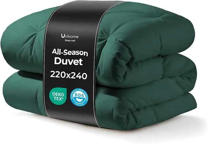 UNIKOME Edredón de Plumas y Plumón para Cama 135/150, 220x240cm
