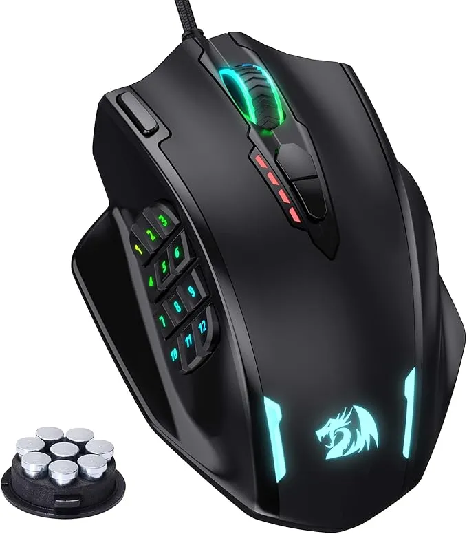 Redragon M908 Impact Ratón Gaming RGB LED MMO