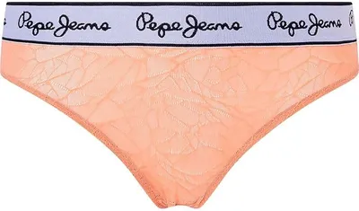 Braguita Bikini Pepe Jeans Mesh Thong para Mujer, Color Melocotón, Talla XL