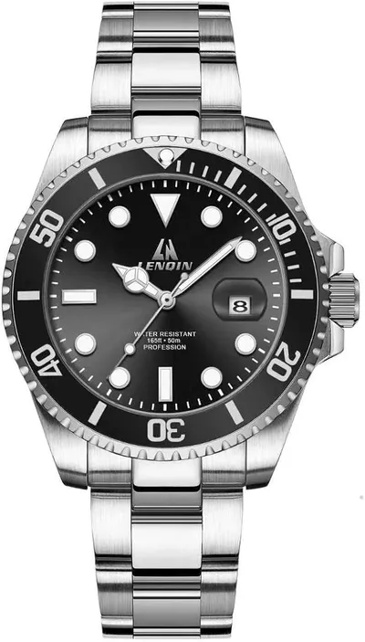 LN LENQIN Reloj Hombre Relojes de Acero Inoxidable para Hombres Reloj de Cuarzo Analógico Resistente Al Agua Relojes de Pulsera para Hombres con Fecha Relojes Casuales de Moda Luminosos