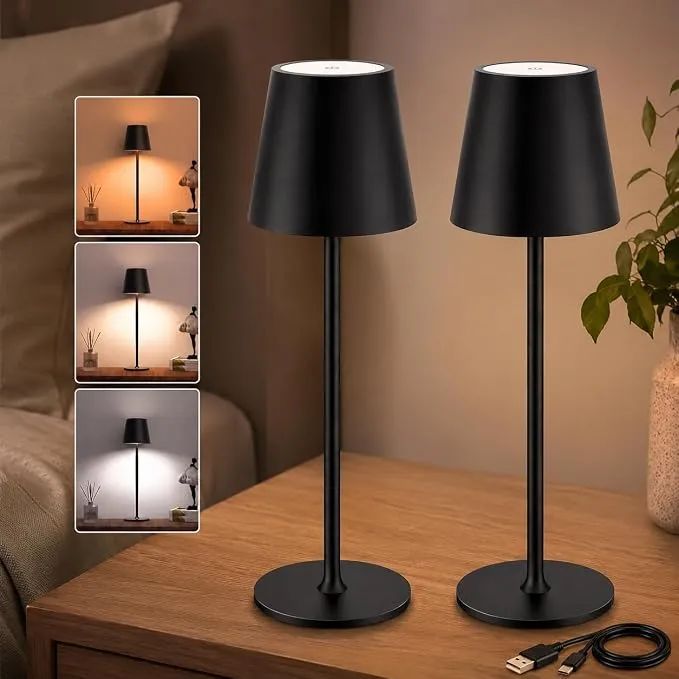 PACK AHORRO 2 Lámparas LED de Mesita de Noche sin Cables