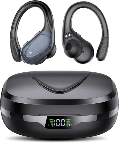 Auriculares Inalambricos Auriculares Bluetooth 5.3 Deportivos con Gancho de la Oreja