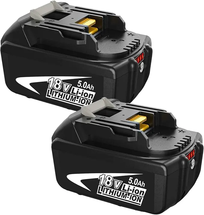 Pack 2 Baterías 18V 5.0Ah BL1850B para Makita LXT-400 con Indicador LED