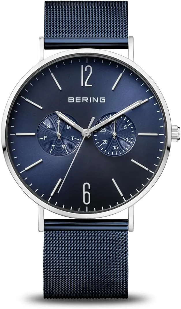 Reloj BERING 14240-303 para Hombre - Acero Inoxidable Plateado, Esfera Azul, Zafiro