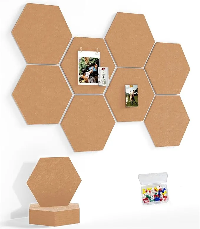 Tablón Hexagonal de Corcho Uoisaiko