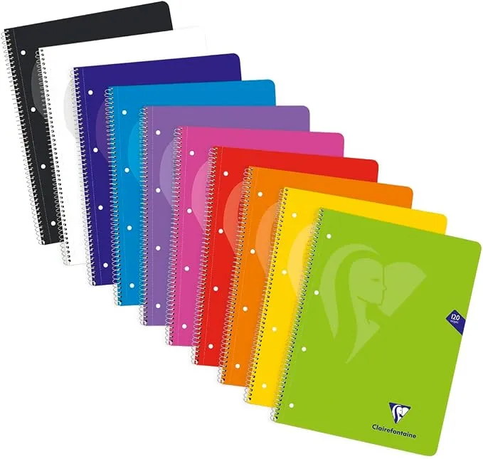 Clairefontaine Cuaderno Espiral Mimesys 22,5x29,5cm 240p Cuadrícula 5x5mm