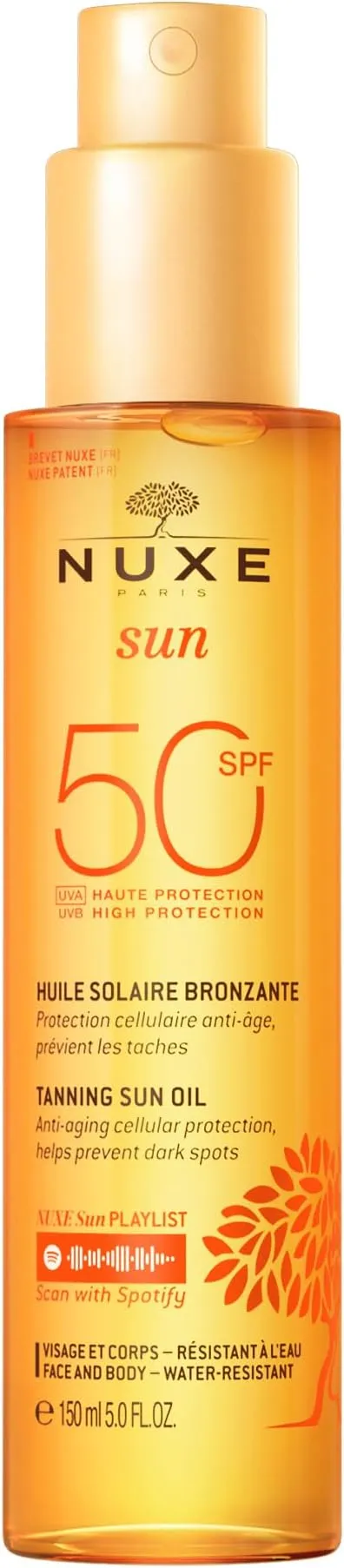 NUXE SUN aceite en spray bronceador alta protección SPF50