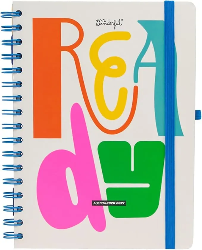 Mr. Wonderful Agenda Escolar 2026-2027 Semanal con Pegatinas y Extras