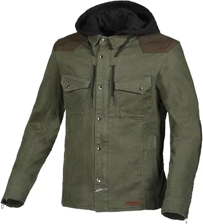 Macna Sudadera de Moto Inland XXL Verde/Marrón, Verde/Marrón, XXL