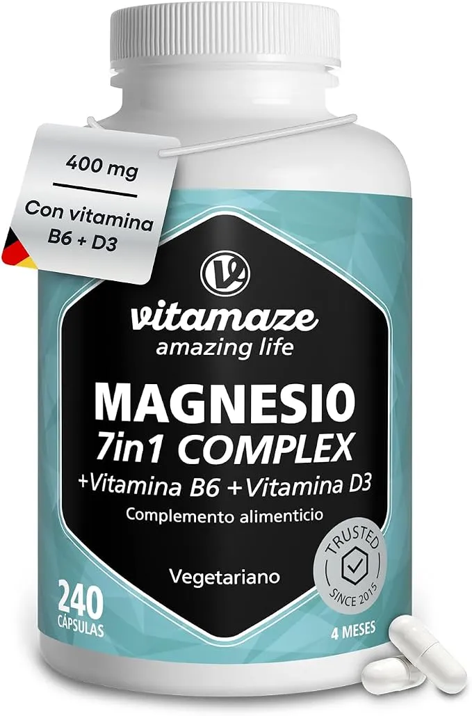 Vitamaze Magnesio Complex 240 Cápsulas con B6 y D3