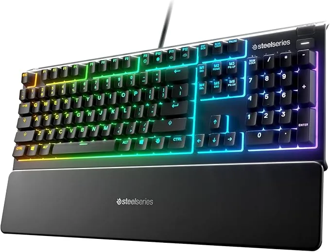 SteelSeries Apex 3 - Teclado Gaming RGB con Reposamuñecas