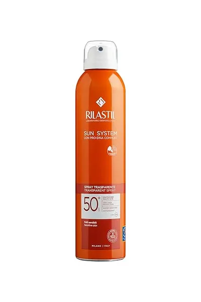 Rilastil - Sun System, Spray Fotoprotector Wet-skin Transparente SPF 50+