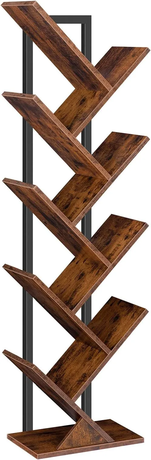 HOOBRO EstanterÃa para árbol Alta, Estante para Libros de 8 Niveles