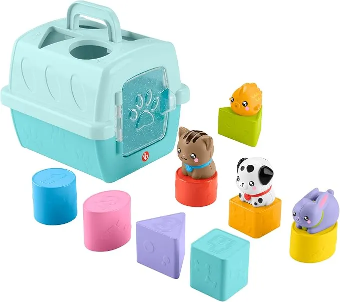 Fisher-Price FP Pets Transportín de Mascotas para Bebé con Bloques de Actividad