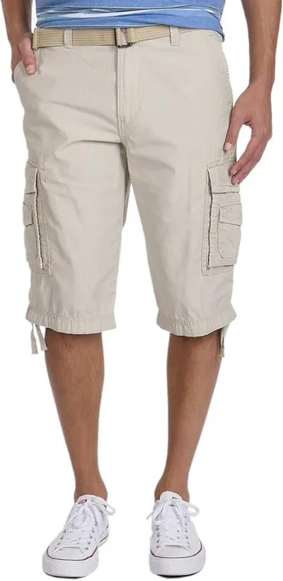 UNIONBAY Survivor Belted Cargo Short - Reg and Big & Tall Sizes - Pantalones Cortos Cargo Hombre talla 42