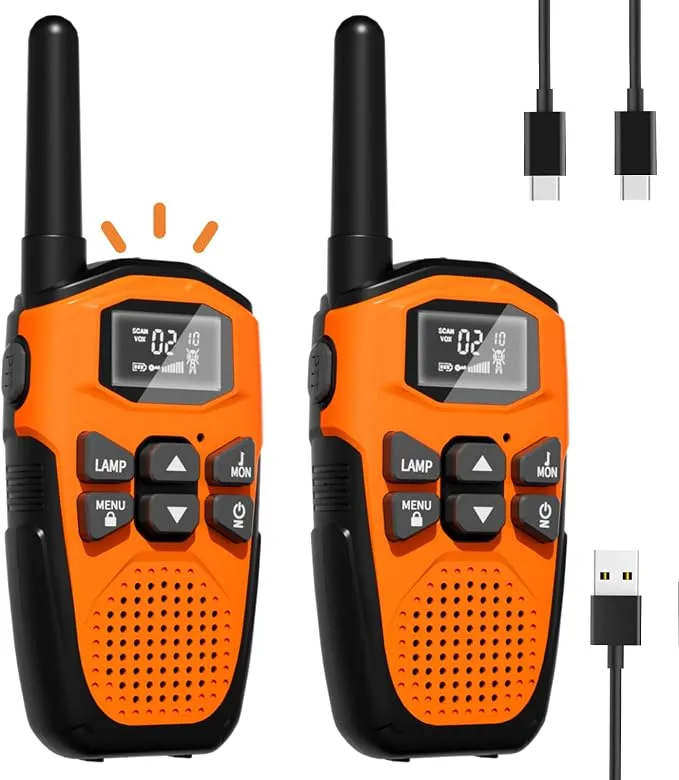 Walkie Talkie Recargable NXGKET Alcance 5km con Pantalla LCD