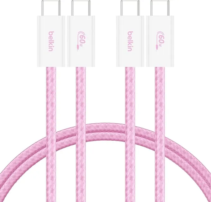 Belkin Lote 2 Cables USB-C Trenzados 1.5m Carga Rápida 60W