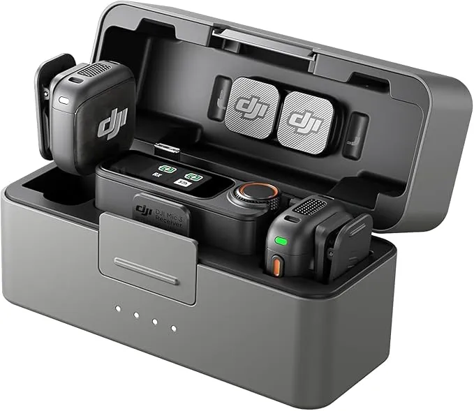 Micrófono Inalámbrico DJI Mic 3 con Accesorios para Audio Profesional