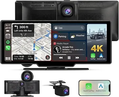 AWESAFE 10.26 Pulgadas Pantalla Coche con Carplay Android Auto