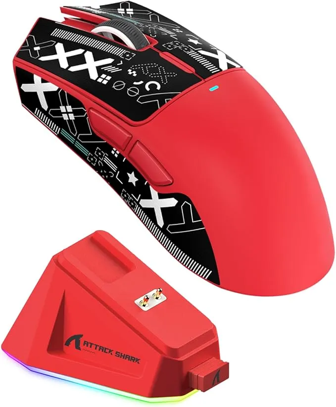 Ratón Gaming Attack Shark X11 Inalámbrico Ligero 22000 DPI con Carga Magnética