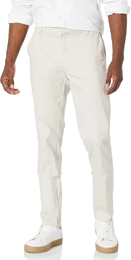Pantalón Chino Amazon Essentials Antiarrugas Ajustado Hombre