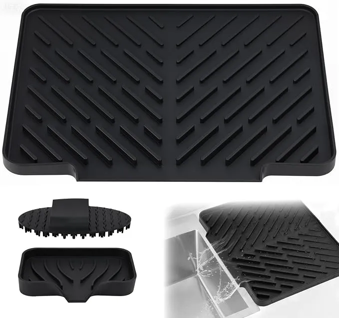 Nutmanel Alfombrilla Escurreplatos de Silicona (3 Piezas)