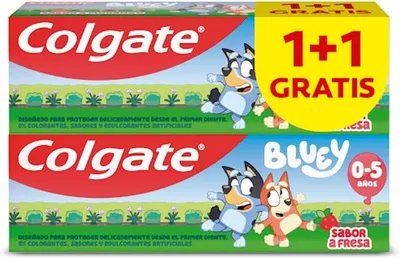 COLGATE Kids Bluey Pasta Sabor Fresa 0-5 años Pack 2 x 50 ml
