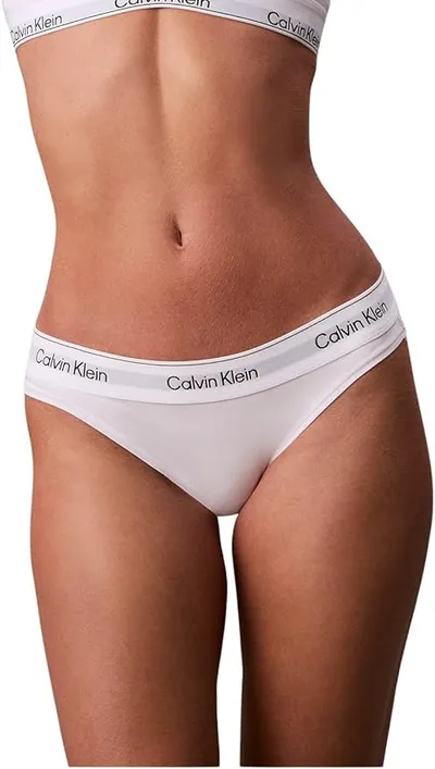 Calvin Klein Braguitas Tipo Bikini Mujer con Logotipo en la Cintura