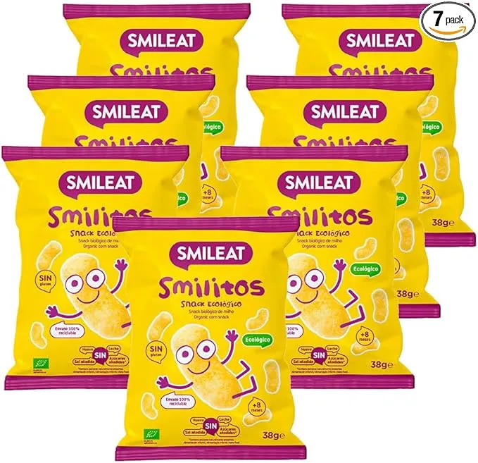 Smileat - Pack de 7 Smilitos Snack - Sabor a MaÃz