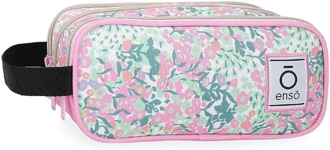 Estuche Triple Enso Fleur Multicolor 22x10x9 cm Poliéster