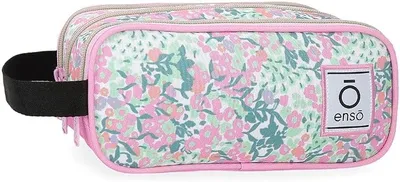 Estuche Triple Enso Fleur Multicolor 22x10x9 cm Poliéster