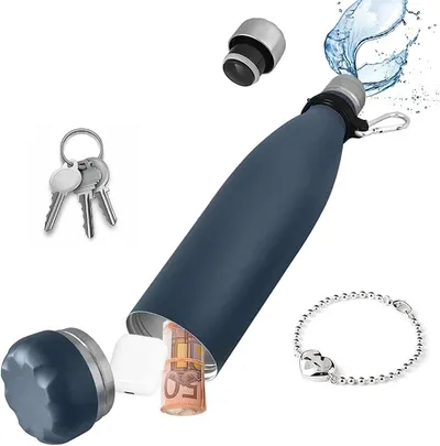 Domemit Botella de Agua Segura con Compartimento Oculto Secreto