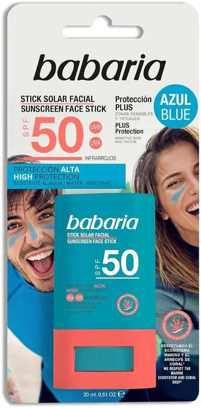 Babaria Stick Solar Facial Azul SPF50+ 20 g