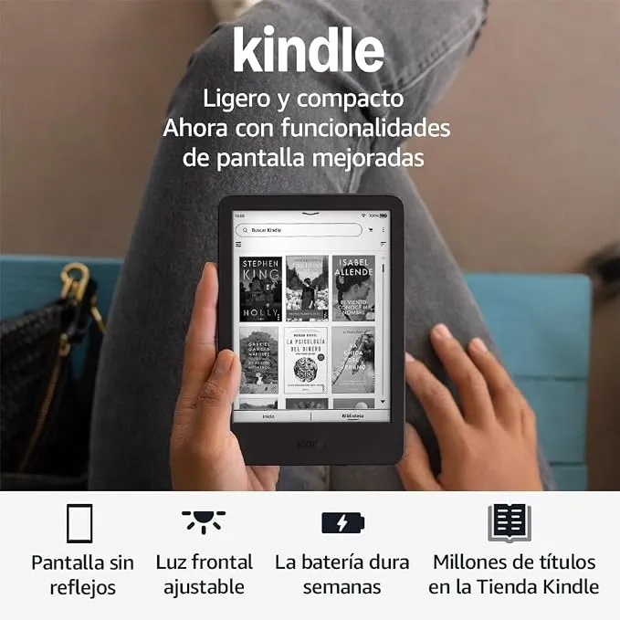 Amazon Kindle 11ª Generación Pantalla Táctil de 6" con Luz Frontal Integrada