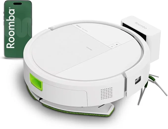 iRobot Roomba 115 Combo: Robot Aspirador y Friegasuelos 2 en 1 con Navegación LiDAR