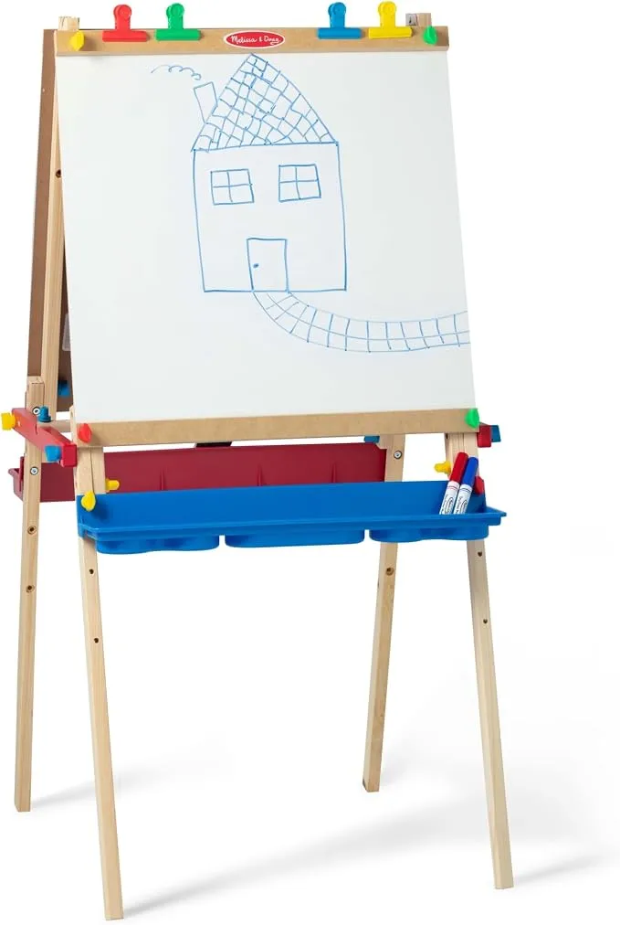 Melissa & Doug Caballete Infantil de Madera 3 en 1 para Pintar y Dibujar