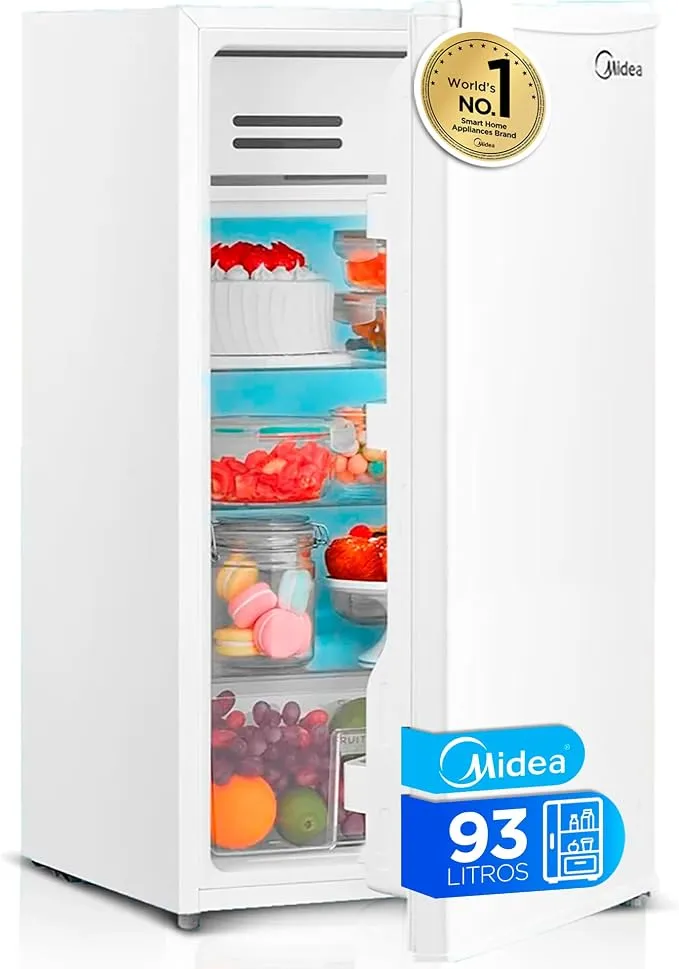 Midea Nevera Pequeña 93L - Frigorífico Compacto y Silencioso para Habitación u Oficina