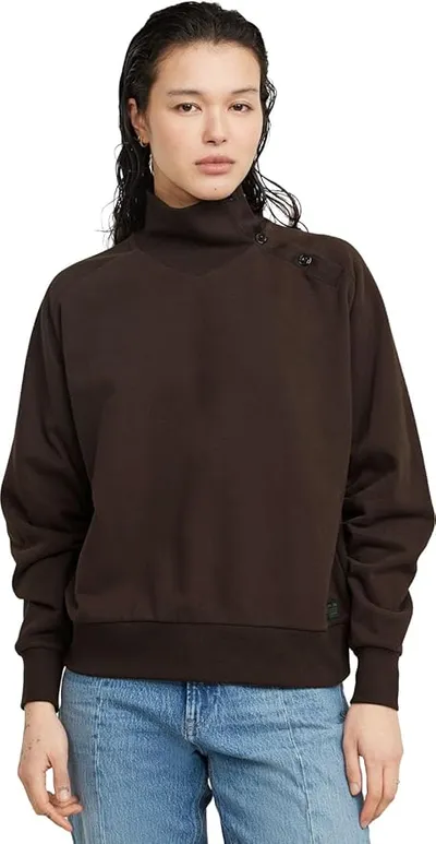Suéter para Mujer G-STAR Asymmetric Button Mock