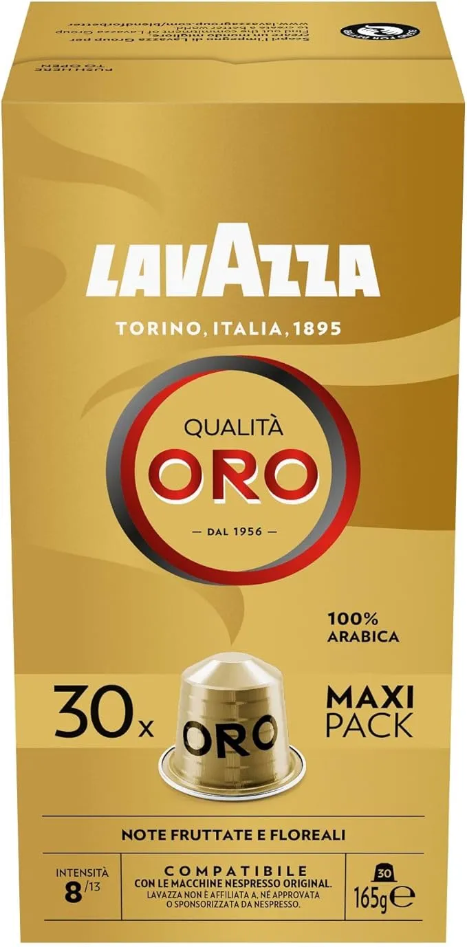Lavazza Qualità Oro Cápsulas de Café Compatibles Nespresso (30 uds)