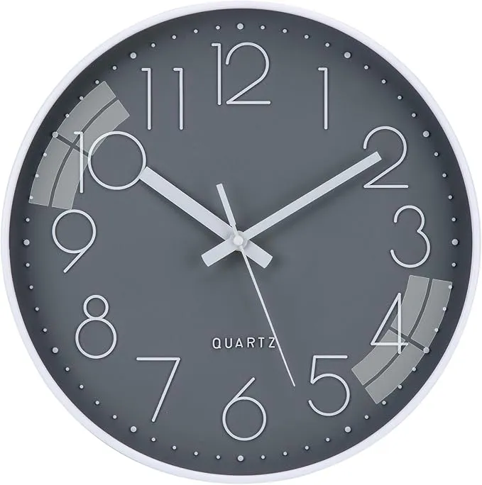 Reloj de Pared ACCSHINE Silencioso Moderno Decorativo 30cm Gris