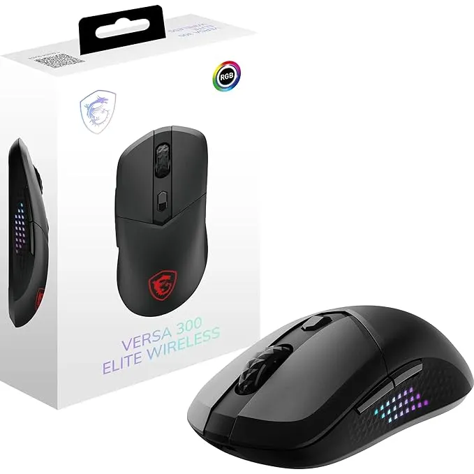 MSI Versa 300 Elite Wireless Gaming Mouse - 26000 DPI, 1000 Hz, RGB