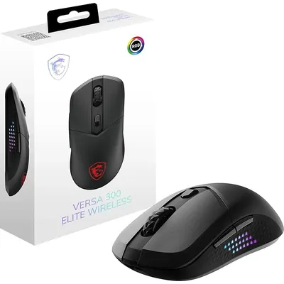 MSI Versa 300 Elite Wireless Gaming Mouse - 26000 DPI, 1000 Hz, RGB