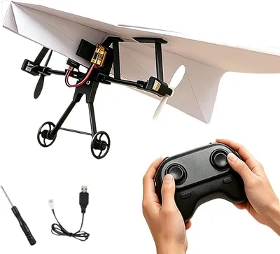 Kit De Avión De Papel RC con Estabilizador Giroscópico