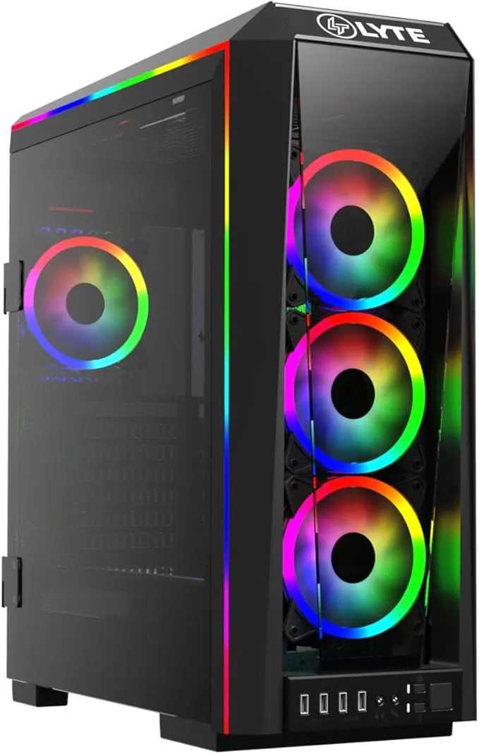 GAMDIAS E-ATX - Carcasa para PC para Juegos de Torre Media